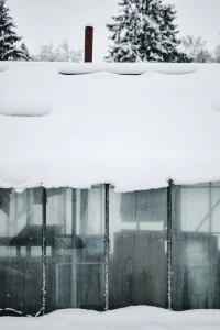 Unheated Greenhouse in Winter