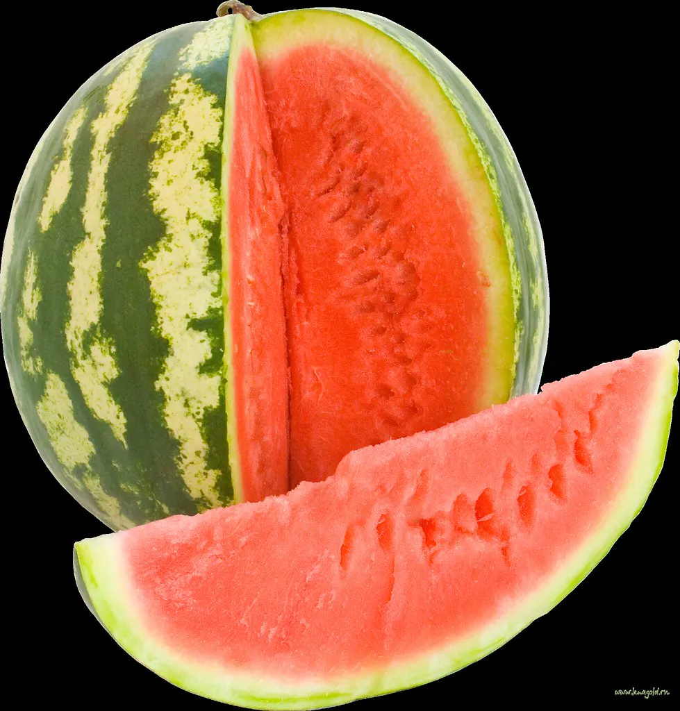Whole watermelon and a cut.